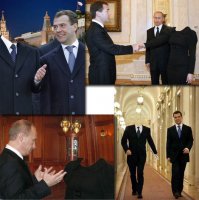 Медведев и Путин - шаблоны.