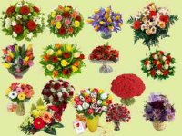 Клипарт - Букеты цветов для фотошопа