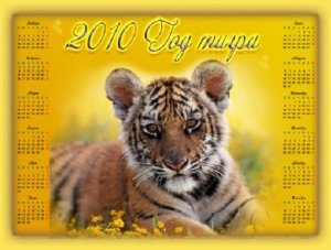 Шаблоны для фотошопа Календари на 2010 год