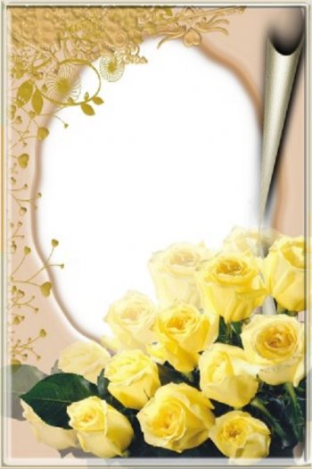 Рамка для фото с Жёлтыми розами